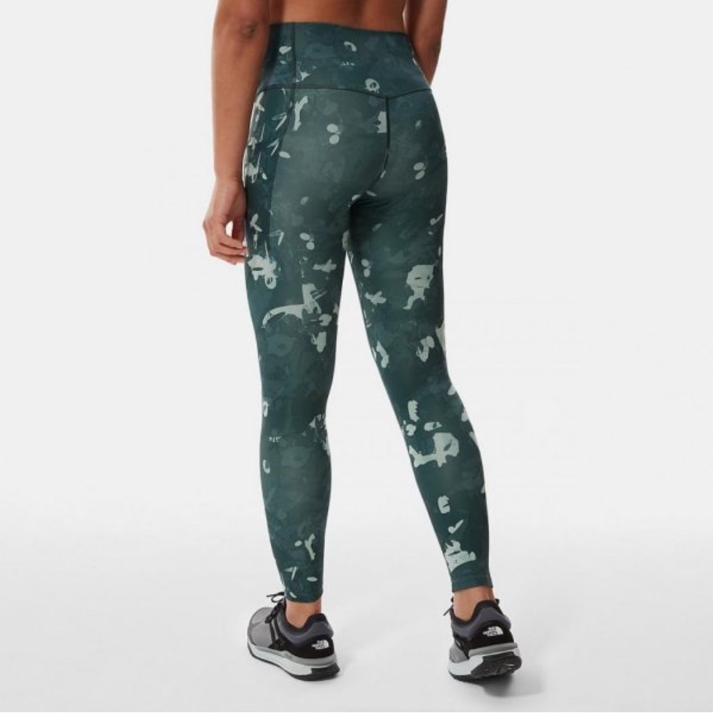THE NORTH FACE MOTIVATIONAL 7/8 LEGGING JADEITE GREEN SCATTERSHOT PRINT - Picture 10 of 11